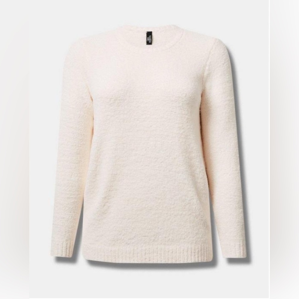 Torrid Cream Long Sleeve Lounge Sweatshirt 1X (14-16)